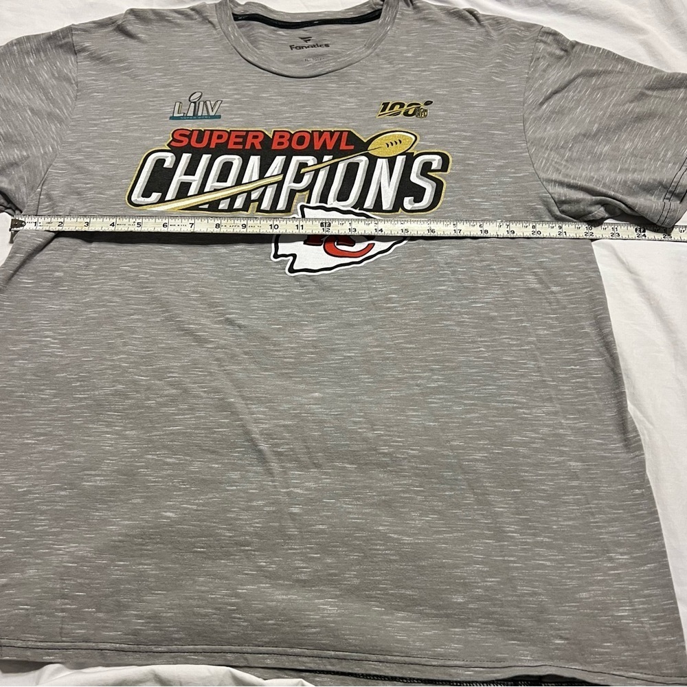 NWOT- KC Chiefs Super Bowl Champions Locker Room Gray T-Shirt XL - Picture 3 of 5